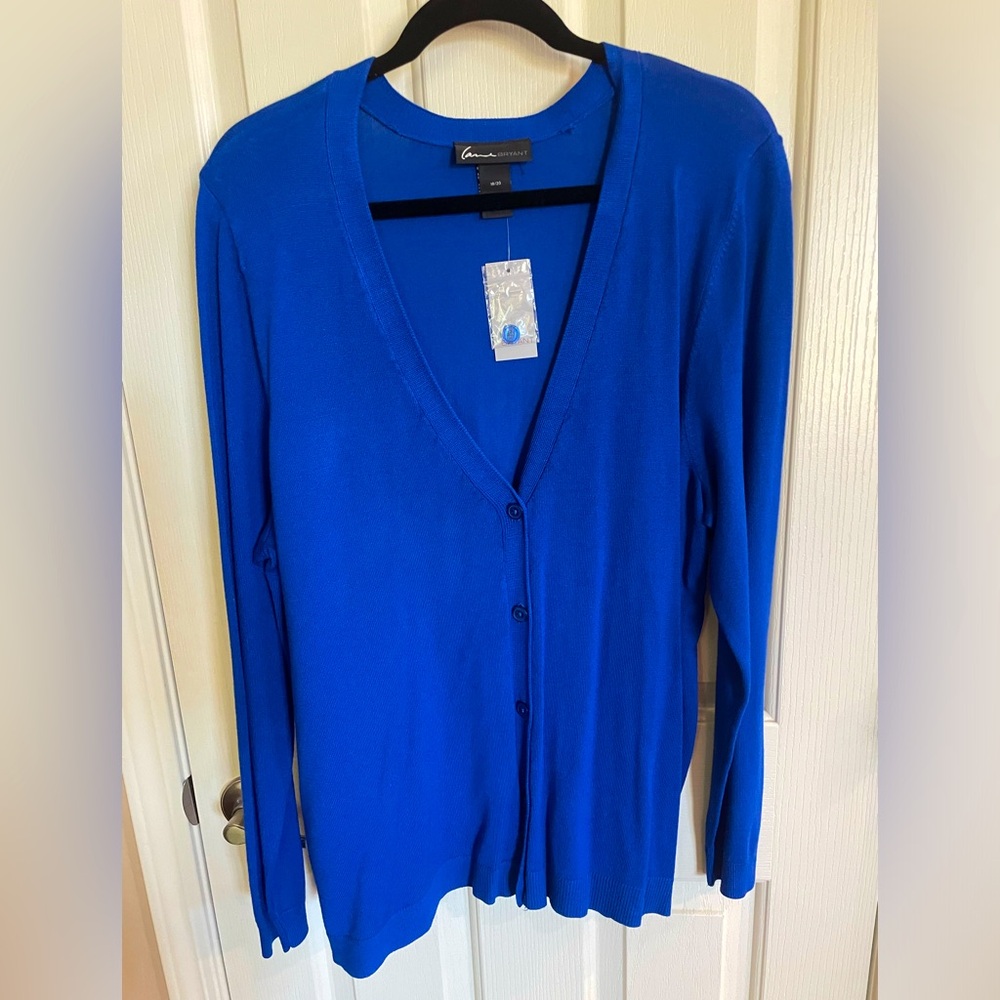 NWT Lane Bryant Button Blue Cardigan size 18/20